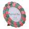 Handicrafts Home Photo Picture Frame - 4&#x22; x 4&#x22;, Round Handmade Gift Photo Frames - Red &#x26; Green